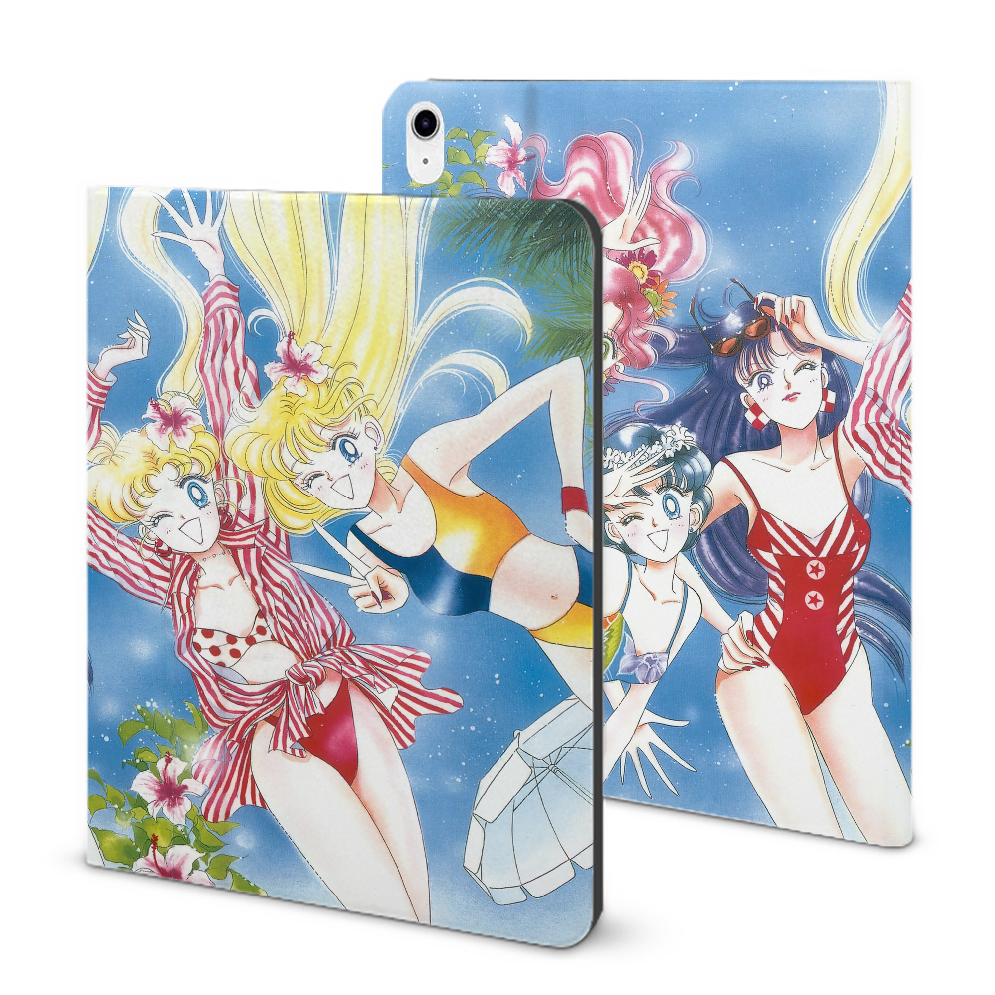 （画像用） 美少女戦士セーラームーン Sailor Moon IPad ケース ブック型 PUレザー TPU 耐衝撃 軽量 薄型 ペン収納なし 全面保護 IPad 各モデル対応